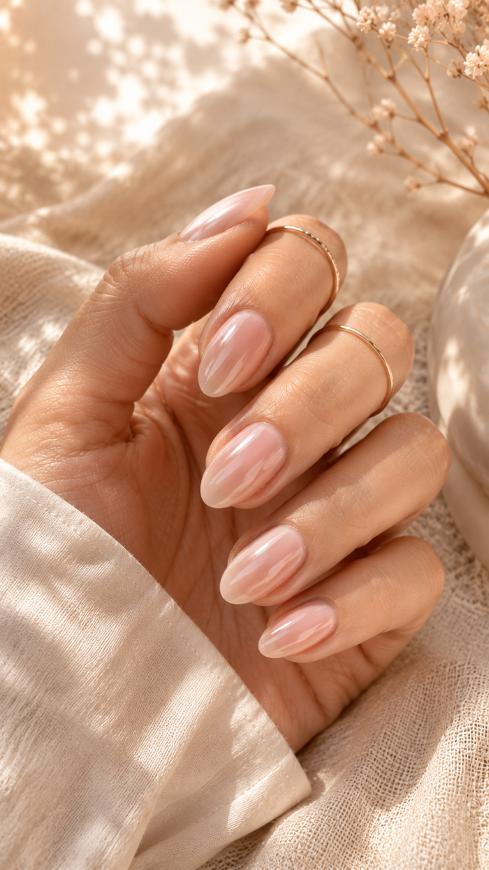 🥇 Platz 1 Sheer Blush Hellrosa Nägel für einen natürlich luxuriösen Look