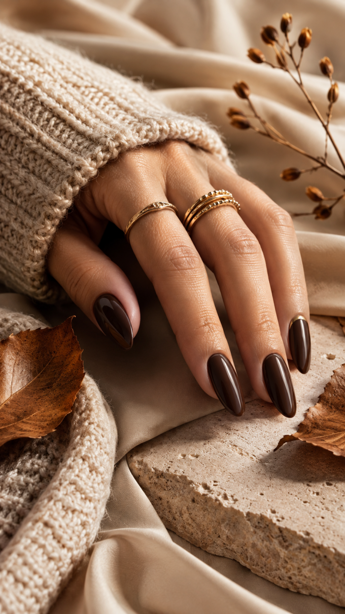 🥇 Platz 1 Soft Almond als elegante Nageldesign Herbst Form