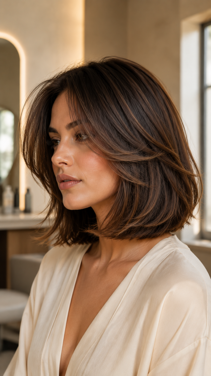 🥇 Platz 1 Soft Layered Gestufter Bob Haarschnitt für luxuriöse Bewegung