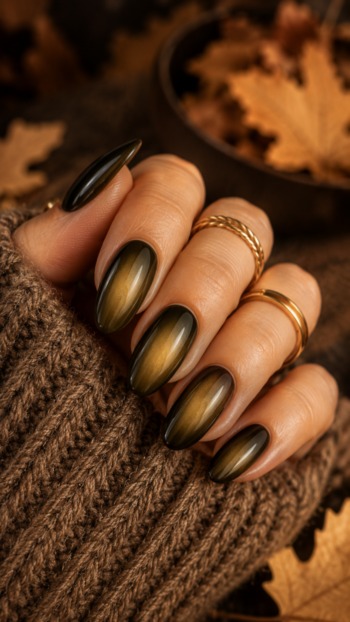 🥇 Platz 1 Velvet Aura Layering als geheimnisvolle Nageldesign Herbst Technik