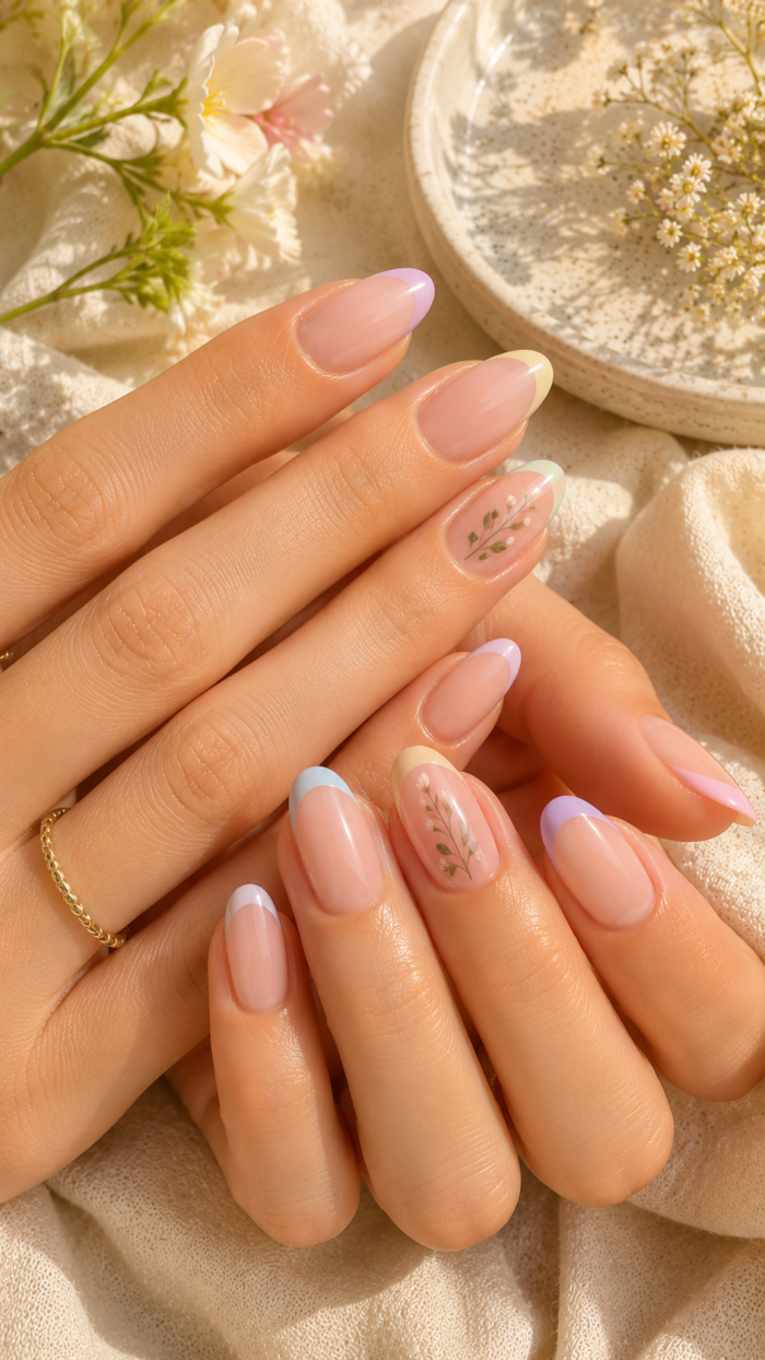 🥈 Platz 2 Milky Pastel French Gel Nägel Sommer 2026 für elegante Farbe
