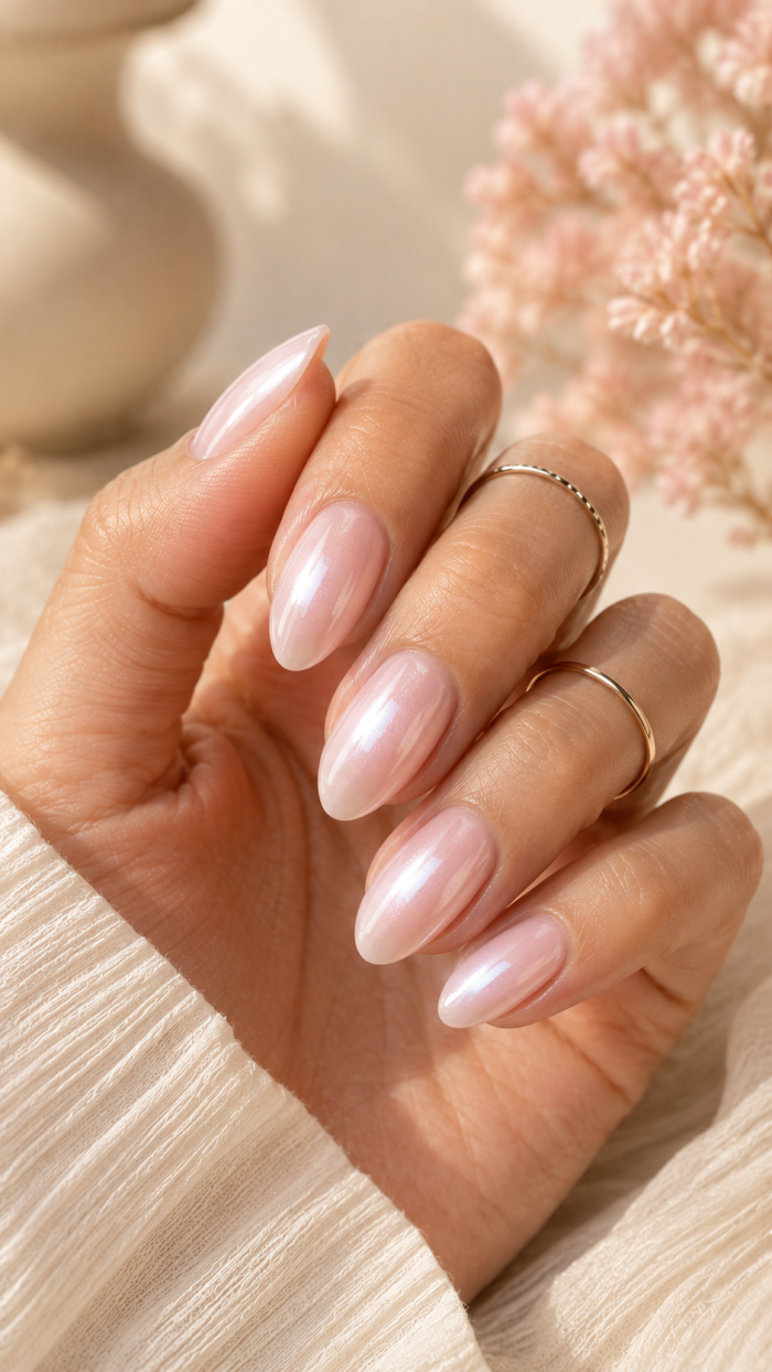 🥈 Platz 2 Milky Pearl Hellrosa Nägel für einen sanften Lichtschimmer