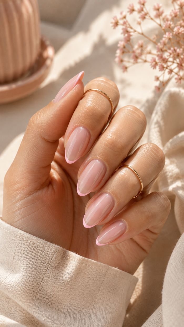 🥉 Platz 3 Pink Micro French Hellrosa Nägel für moderne Präzision