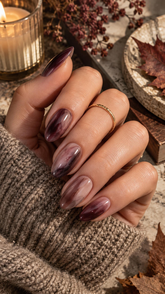 🥇 Platz 1 Autumn Nails 2026 mit Smoky Glass Layers