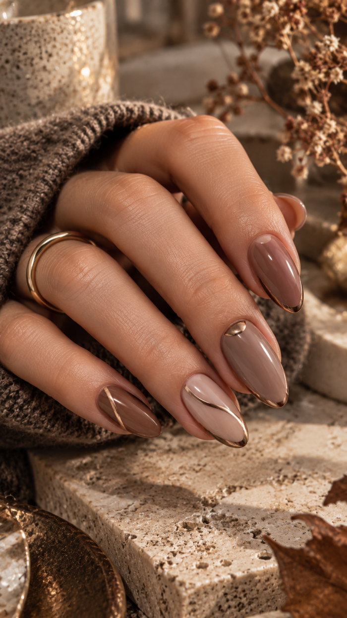 🥈 Platz 2 Autumn Nails 2026 mit Burnished Metal Micro Details