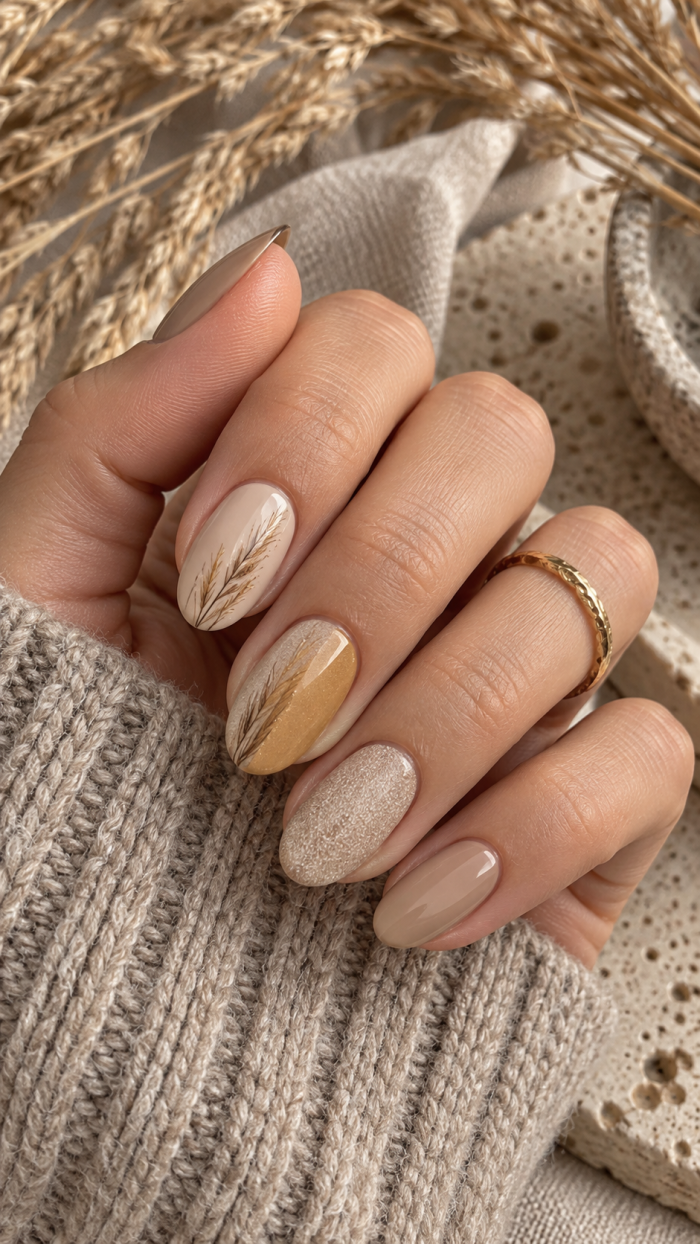 🥉 Platz 3 Dried Reed Frost Nails in Flachs und Safran