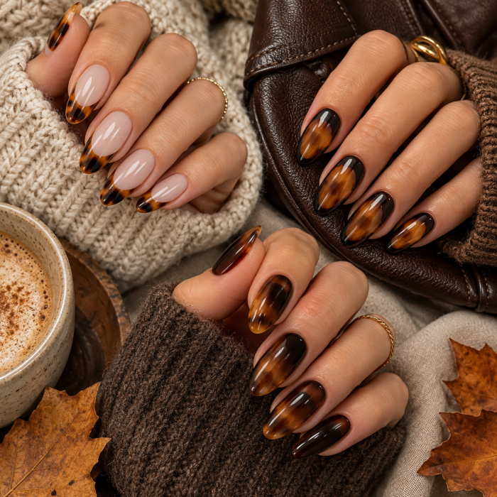 Die besten 3 Herbst Nägel Tortoiseshell Ideen die deinen Herbstlook sofort luxuriöser wirken lassen