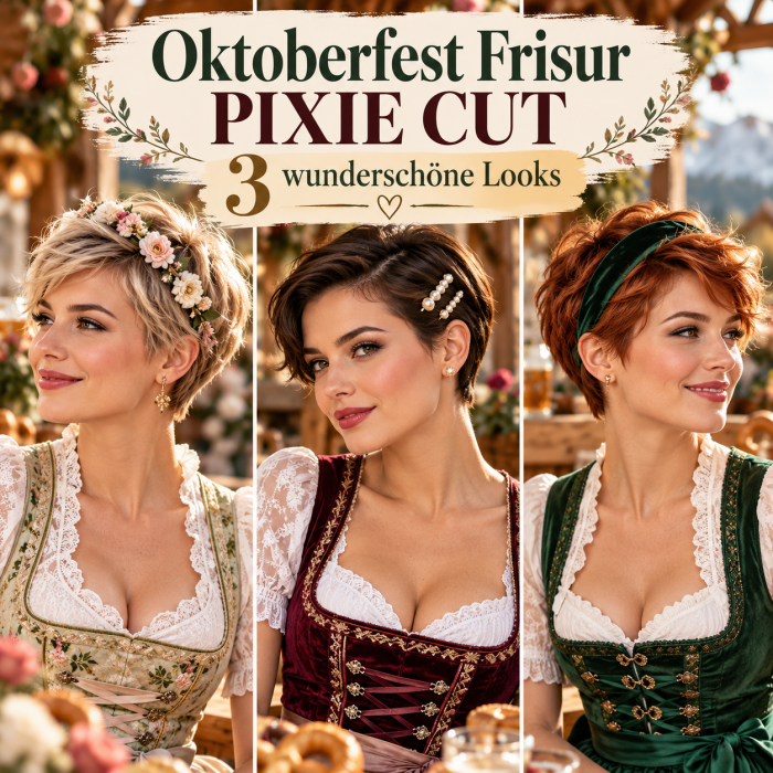Oktoberfest Frisur Pixie Cut Die 3 schönsten Looks für kurze Haare zum Dirndl