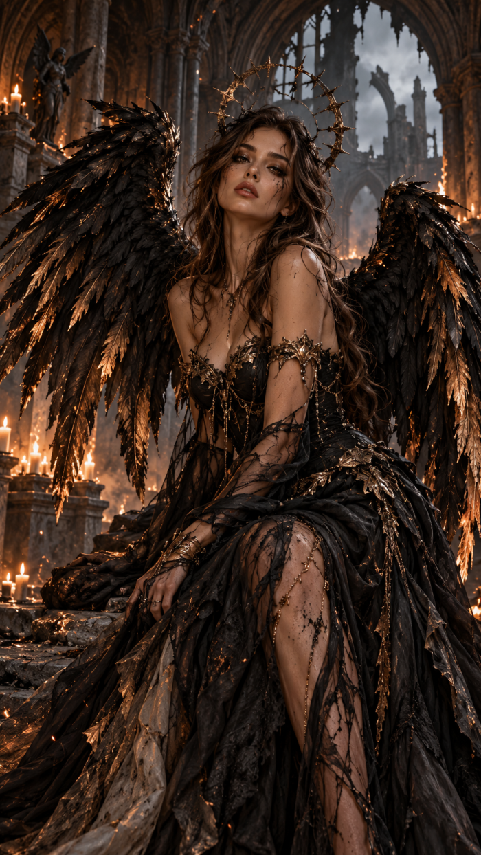 🥇 Platz 1 Fallen Angel Costume als verbrannter Himmelsengel