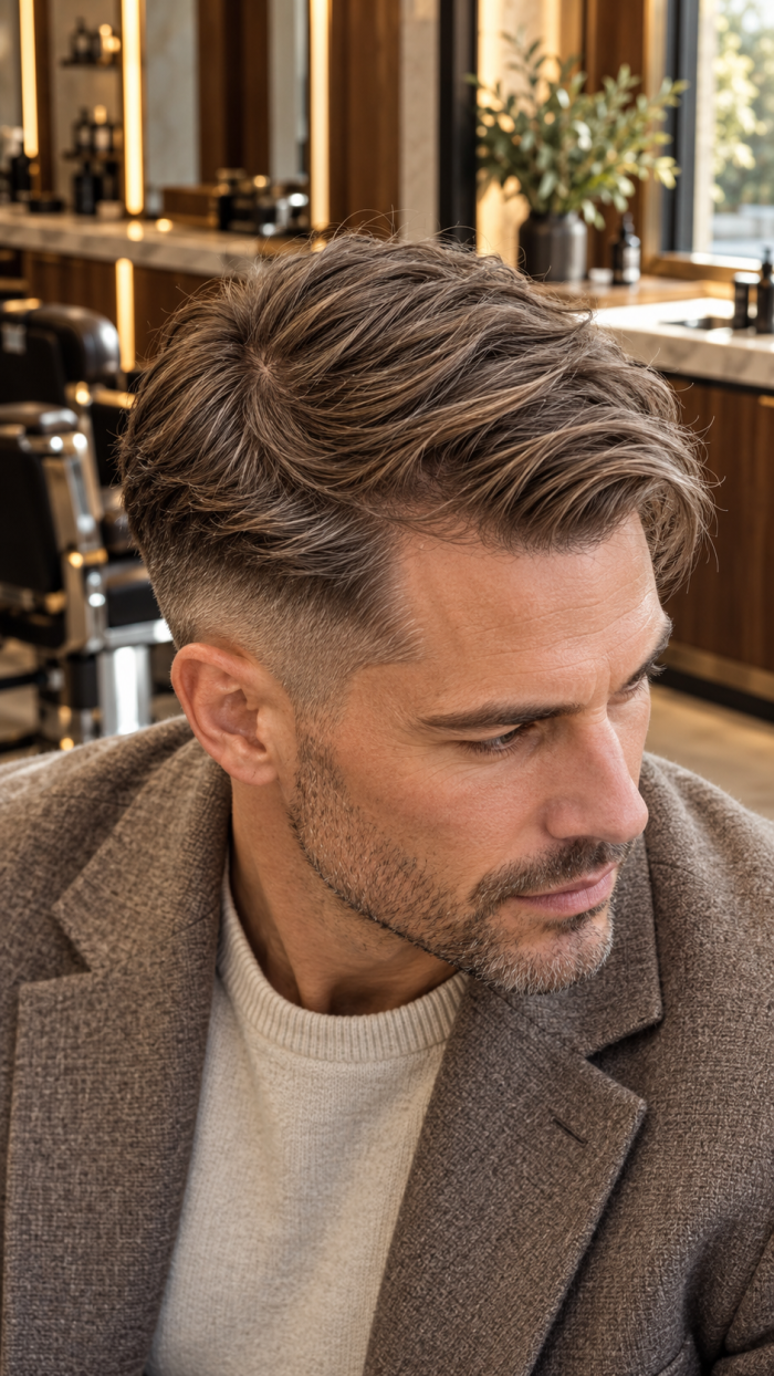 🥉 Platz 3 Undercut Männer dünne Haare mit Curved Undercut und natürlichem Wirbelverlauf