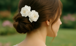 🌸 Hochsteckfrisuren + Blumen = Eleganz auf die chillige Art