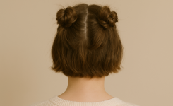 🧁 Mini-Buns für kurze Haare – verspielt und easy