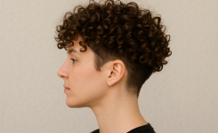 🔹 Nackenundercut mit Korkenzieherlocken 🔹 Nackenundercut mit Korkenzieherlocken