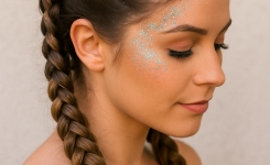 1. Double Dutch Braids mit Glitzer-Glam 🌈 1. Double Dutch Braids mit Glitzer-Glam 🌈