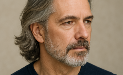 4. Längerer Look – graue Haare, die fließen 🧔‍♂️