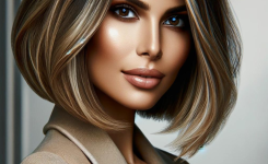 Balayage Haare im Bob-Schnitt