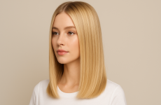 Blonde glatte Frisuren für schulterlange Haare die dich sofort frischer aussehen lassen