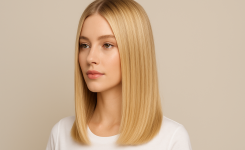 Blonde glatte Frisuren für schulterlange Haare die dich sofort frischer aussehen lassen