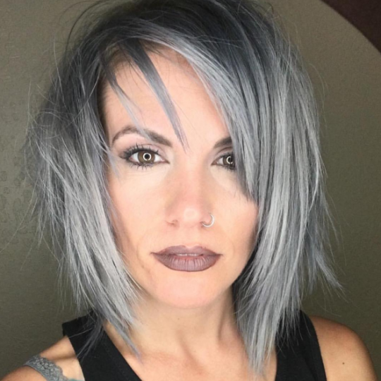 Permalink to Bob frisuren stufig kurzhaare Silberhaar