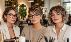 Die 3 besten frisuren kurze haare brille rundes gesicht die sofort schlanker wirken