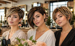 Die 3 besten kurze haare frauen rundes gesicht Frisuren die sofort schlanker wirken