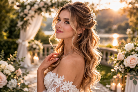 Permalink to Die 3 schönsten Brautfrisuren halboffen die jede Braut sofort eleganter wirken lassen