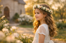 Die 3 schönsten erstkommunion frisur mit blumenkranz die jedes Mädchen wie eine kleine Prinzessin strahlen lassen