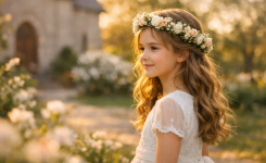 Die 3 schönsten erstkommunion frisur mit blumenkranz die jedes Mädchen wie eine kleine Prinzessin strahlen lassen