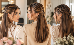 Die 3 schönsten halboffene frisur glatte haare Ideen die sofort eleganter wirken