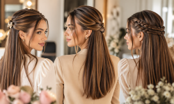 Die 3 schönsten halboffene frisur glatte haare Ideen die sofort eleganter wirken