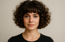 Diese Bob Frisur Locken Kurz mit Pony wirst du lieben