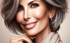 Graue Haare Styling-Tipps