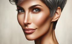 Graue Haare im Pixie Cut Wunder
