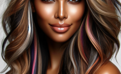 Haare mit Highlights