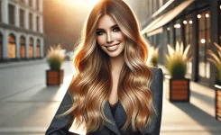 Honigblonde Goldblonde Balayage