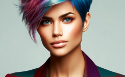 Kurze bunte Haare