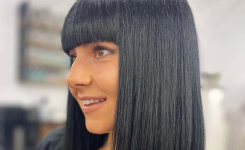 Lange Bob Frisuren für Rundes Gesicht