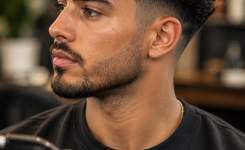 Low Taper Fade mit Locken für natürliche Vibes