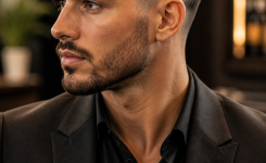 Low Taper Fade mit Slick Back für eleganten Auftritt