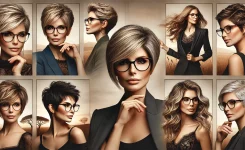 Moderne Frisuren ab 50 mit Brille für feines Haar