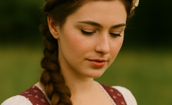 Oktoberfest Frisur leicht mit Flechtzopf & Accessoire Oktoberfest Frisur leicht mit Flechtzopf & Accessoire