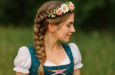 Oktoberfest Frisur leicht mit Flechtzopf & Accessoire – Die schönsten Ideen für dein Wiesn-Outfit 2025