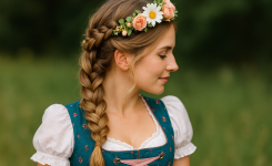 Oktoberfest Frisur leicht mit Flechtzopf & Accessoire – Die schönsten Ideen für dein Wiesn-Outfit 2025 Oktoberfest Frisur leicht mit Flechtzopf & Accessoire – Die schönsten Ideen für dein Wiesn-Outfit 2025