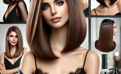 Perfekte schulterlange Haare glatt für einen eleganten Look Perfekte schulterlange Haare glatt für einen eleganten Look