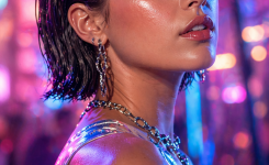 Platz 1 Der Wet Look Bob mit Glanz Effekt