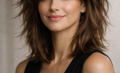 Platz 1 Der fransige Stufenschnitt mittellang wild und modern