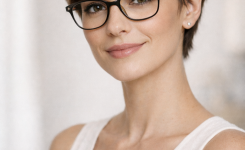 Platz 1 Der kurze Stufenschnitt mit Volumen für Brillenträgerinnen