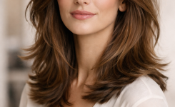 Platz 1 Haar Schnitt Ideen Mittellang Der moderne Stufenschnitt mit Bewegung