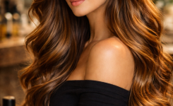 Platz 1 Haarfarbe Caramel Braun mit luxuriösen Caramel Highlights