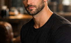 Platz 1 Long Hair Men Style mit modernem Man Bun